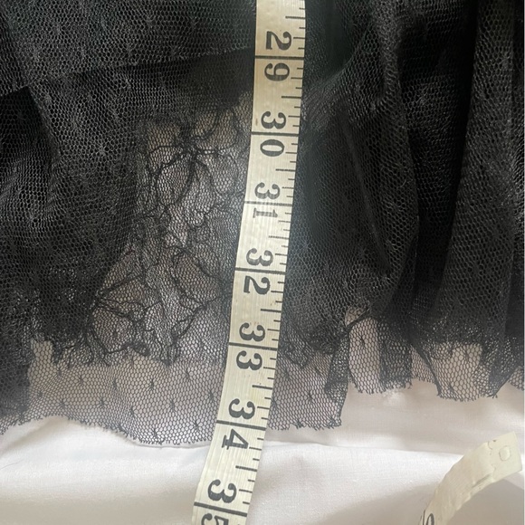 Free People Womens Black Dotted Eden soft Tulle layered Skirt Size L - Picture 7 of 11